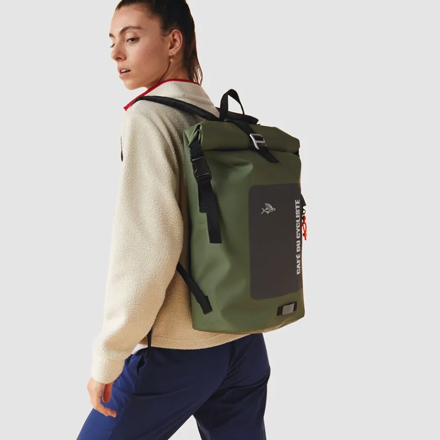 Cafe Du Cycliste Backpack Waterproof Khaki