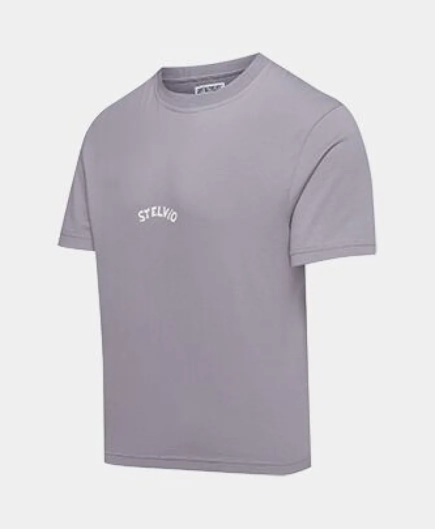 Cafe Du Cycliste Col Stelvio T-Shirt Storm Grey