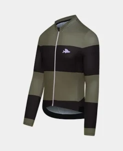 Cafe Du Cycliste Constance Long Sleeve Jersey Black Avocado