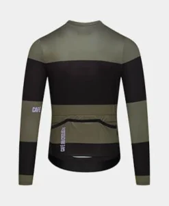 Cafe Du Cycliste Constance Long Sleeve Jersey Black Avocado