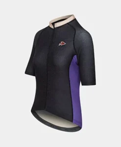 Cafe Du Cycliste Women's Annette Jersey Black Amethyste