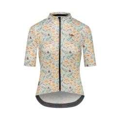 Cafe Du Cycliste Women's Fleurette Jersey Chantarelle Agave