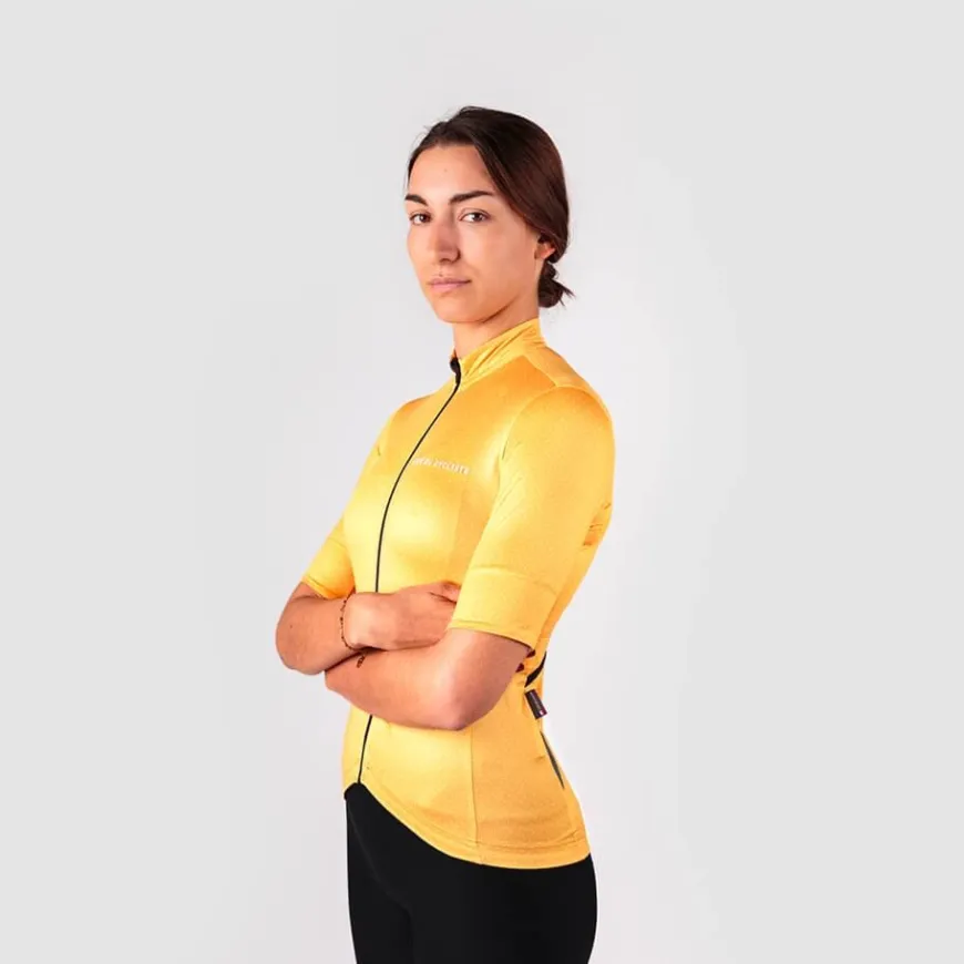 Cafe Du Cycliste Women's Fleurette Jersey Mango