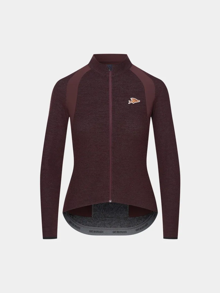 Cafe Du Cycliste Women's Marguerite Long Sleeve Jersey Quetsche