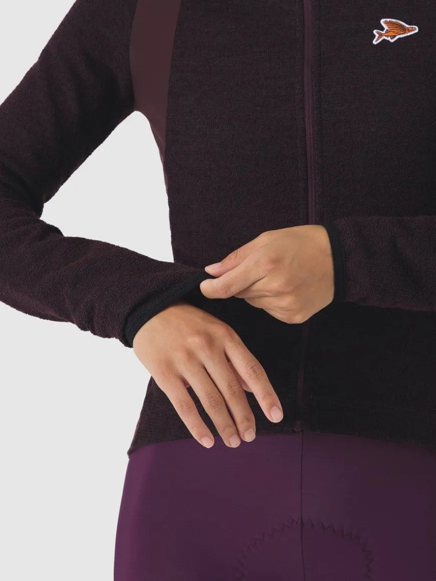 Cafe Du Cycliste Women's Marguerite Long Sleeve Jersey Quetsche
