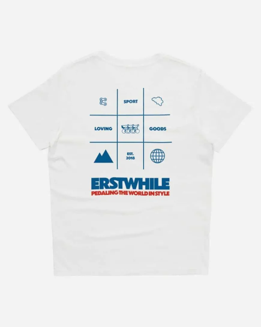Erstwhile The Grid T-Shirt Off White