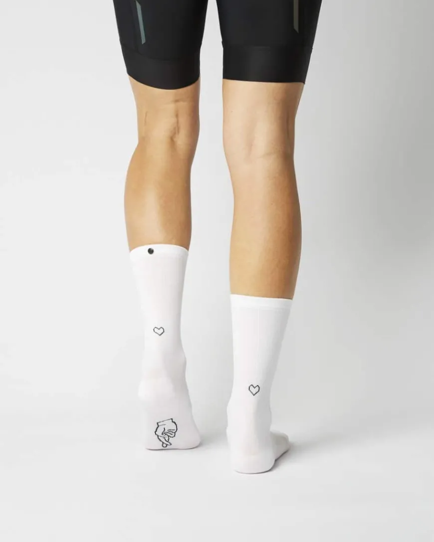 Fingerscrossed Sock Classic Souvenir Heart White
