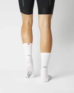 Fingerscrossed Sock Classic Souvenir With Love White
