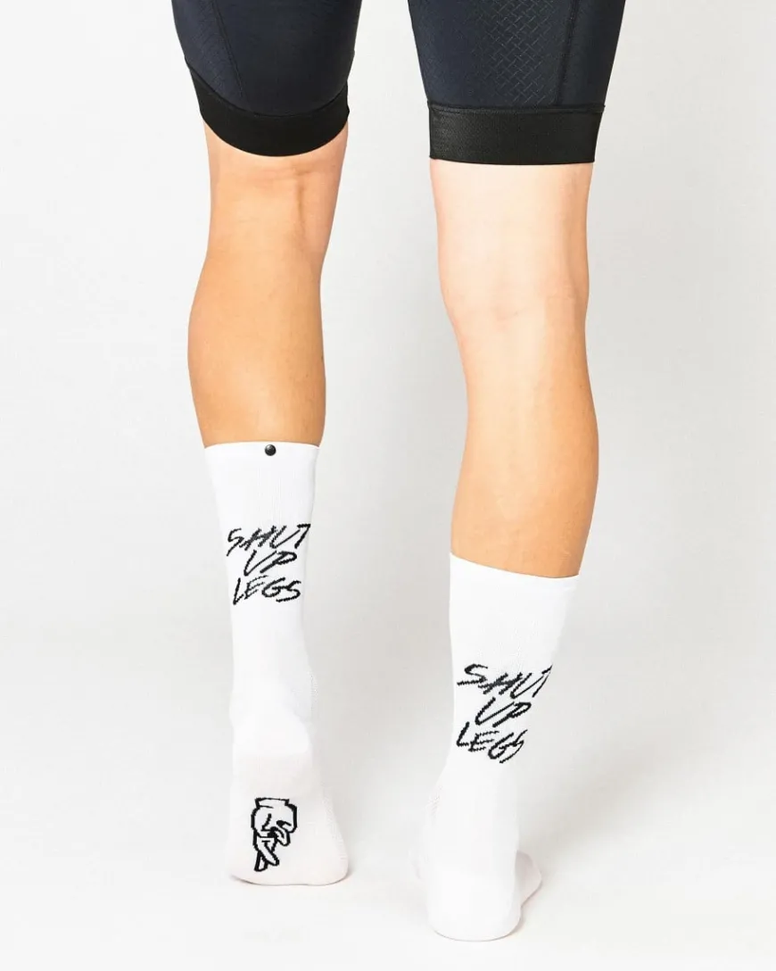 Fingerscrossed Sock Shut Up Legs White