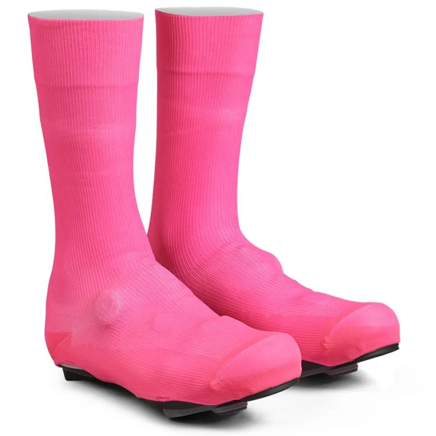 Gripgrab Flandrien Waterproof Knitted Road Shoe Cover Pink