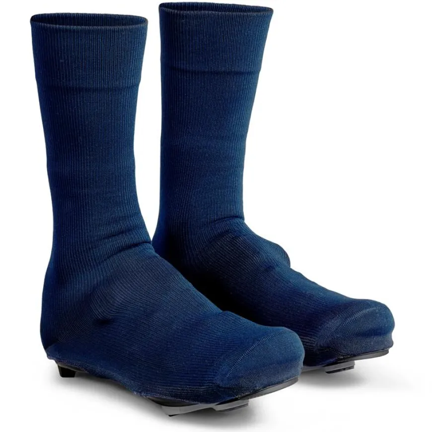 Gripgrab Flandrien Waterproof Knitted Road Shoe Cover Navy Navy Blue