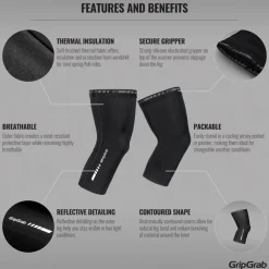 Gripgrab Knee Warmers Classic Black