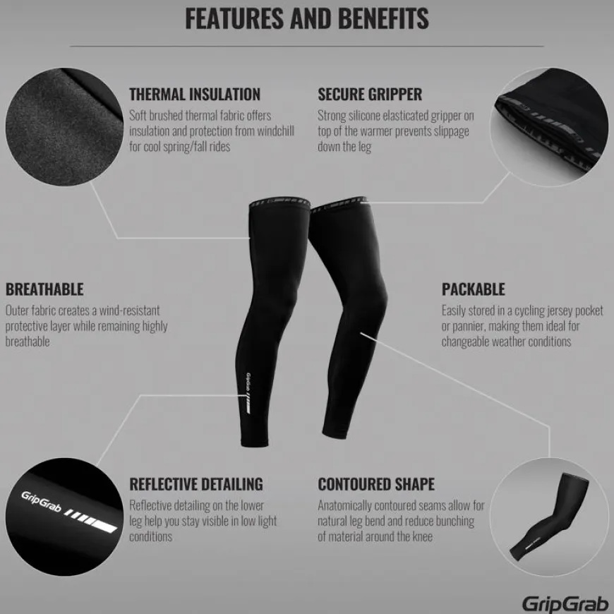 Gripgrab Leg Warmer Classic Black
