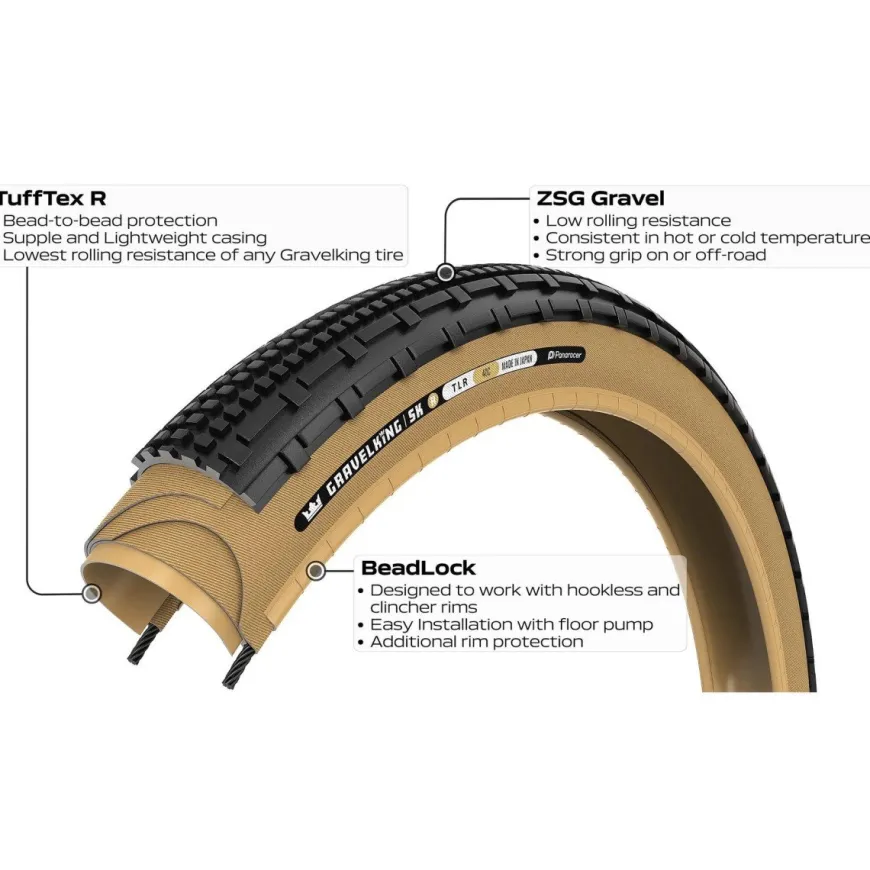 Panaracer Buitenband Gravelking SK R 35-622 Amber