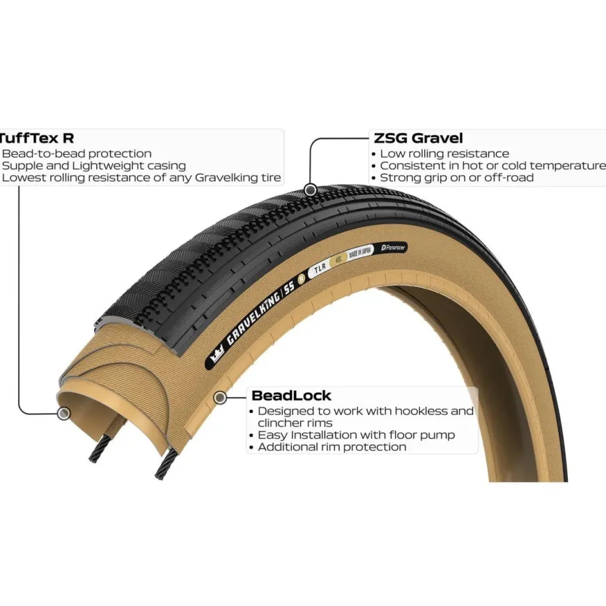 Panaracer Buitenband Gravelking SS R 35-622 Amber