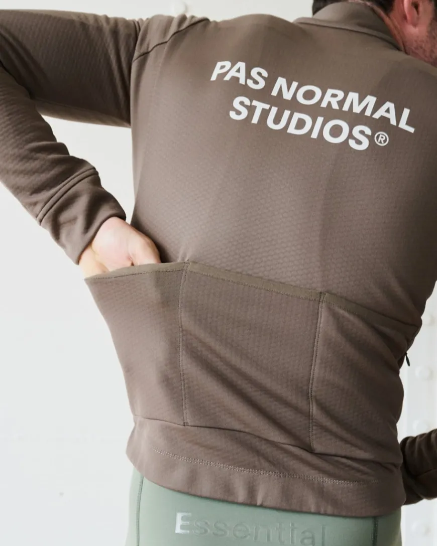 Pas Normal Studios Essential Thermal Long Sleeve Jersey Ash Brown