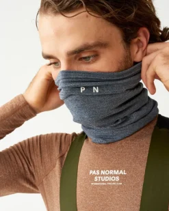 Pas Normal Studios Logo Thermal Necktube Navy
