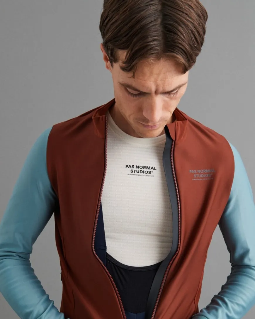 Pas Normal Studios Mechanism Thermal Long Sleeve Jersey Mahogany Dusty Teal