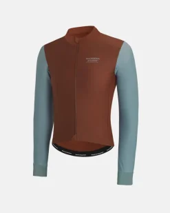 Pas Normal Studios Mechanism Thermal Long Sleeve Jersey Mahogany Dusty Teal