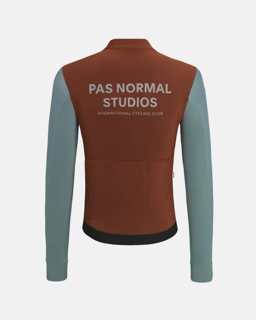 Pas Normal Studios Mechanism Thermal Long Sleeve Jersey Mahogany Dusty Teal