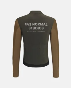 Pas Normal Studios Mechanism Thermal Long Sleeve Jersey Dark Olive / Army Brown