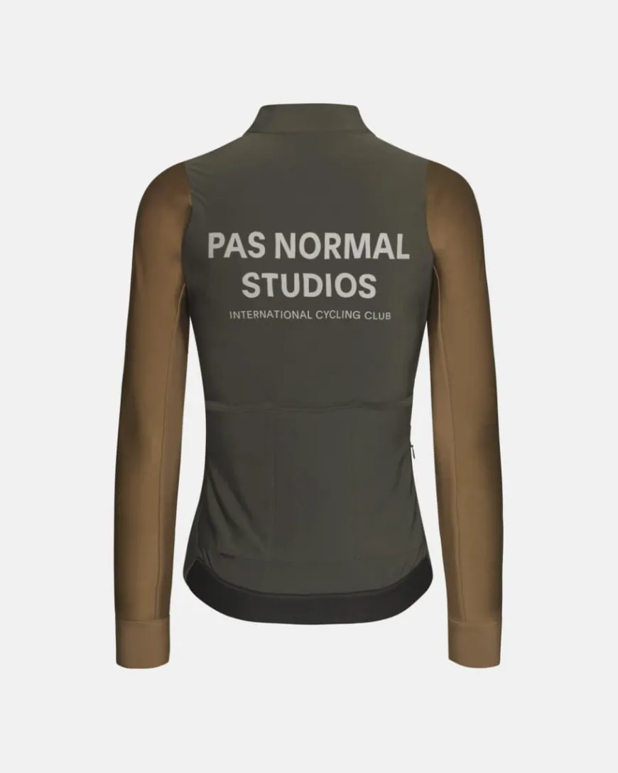 Pas Normal Studios Women's Mechanism Thermal Long Sleeve Jersey Dark Olive Army Brown